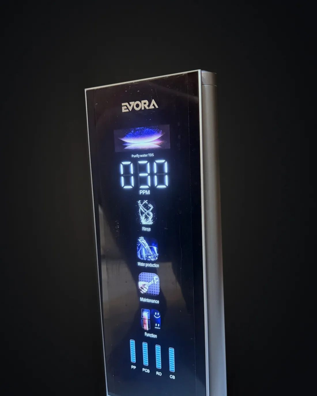 Evora 6 filter unit with live display